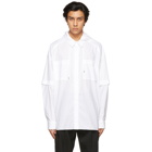 Juun.J White Detachable Sleeves Hoodie Shirt