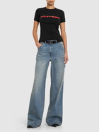 COURREGES Sunset Gradient Printed Cotton T-shirt
