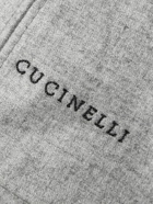 Brunello Cucinelli - Logo-Embroidered Cashmere and Silk-Blend Baseball Cap - Gray