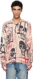 R13 Multicolor Printed Oversized Sweater