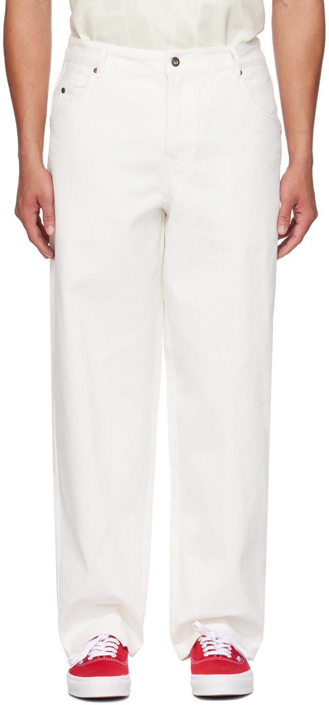 Dime White Baggy Jeans Dime