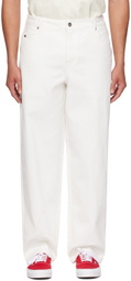 Dime White Baggy Jeans