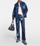 Loewe Distressed embellished denim sneakers