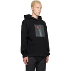 Ernest W. Baker Black Rose Print Hoodie