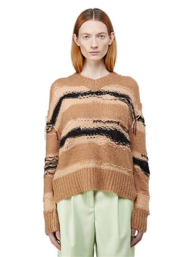 Photo: Keren Striped Sweater in Brown