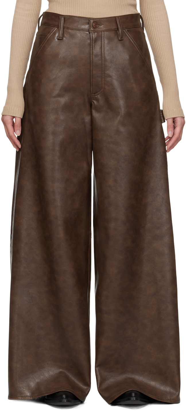agolde leather pant