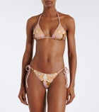 La DoubleJ Printed bikini top