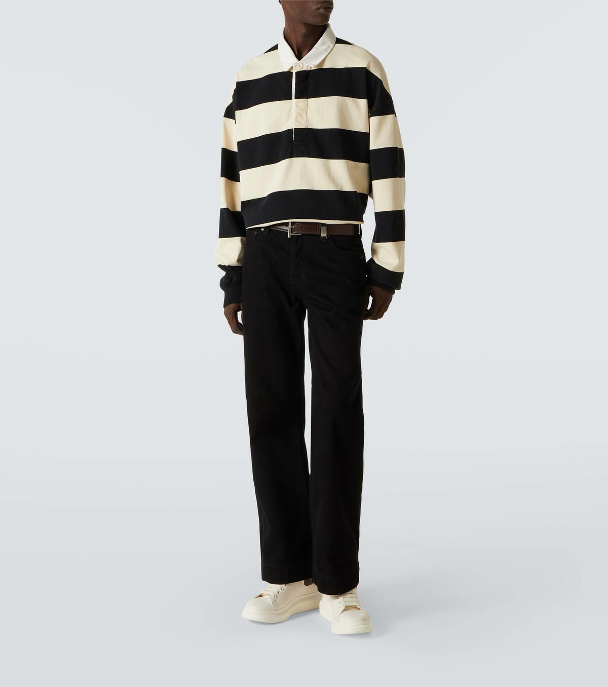 Alexander McQueen Striped cotton rugby shirt Alexander McQueen