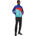adidas Originals Blue and Red Off-Center Windbreaker Jacket