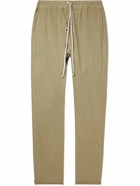 DRKSHDW by Rick Owens - Berlin Eyelet-Embellished Cotton-Jersey Drawstring Trousers - Green