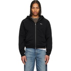 Dime Black Cursive Small Logo Zip Hoodie