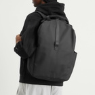 RAINS Clip Front Backpack in Black 