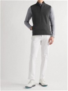 G/FORE - Dunes Slim-Fit Wool Half-Zip Golf Sweater Vest - Gray
