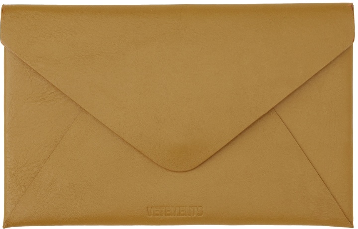 Photo: VETEMENTS Brown Leather Envelope Wallet