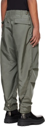 Karmuel Young Gray Biker Trousers