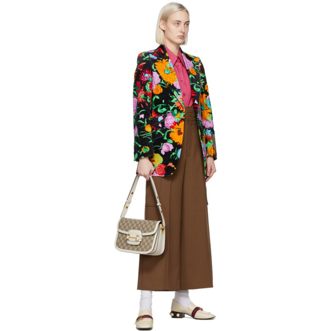 Gucci Black Ken Scott Edition Velvet Floral Jenni Blazer Gucci