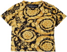 Versace Baby Black & Gold Barocco T-Shirt
