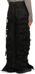 Rick Owens Drkshdw Black Destroyed Geth Jeans