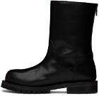 DRAE SSENSE Exclusive Black Shearling Boots