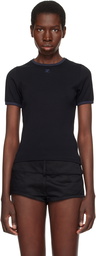 Courrèges Black Heritage Contrast T-shirt