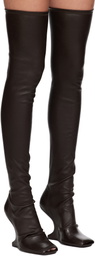 Rick Owens Lilies Brown Concordians Cantilever 11 Tall Boots