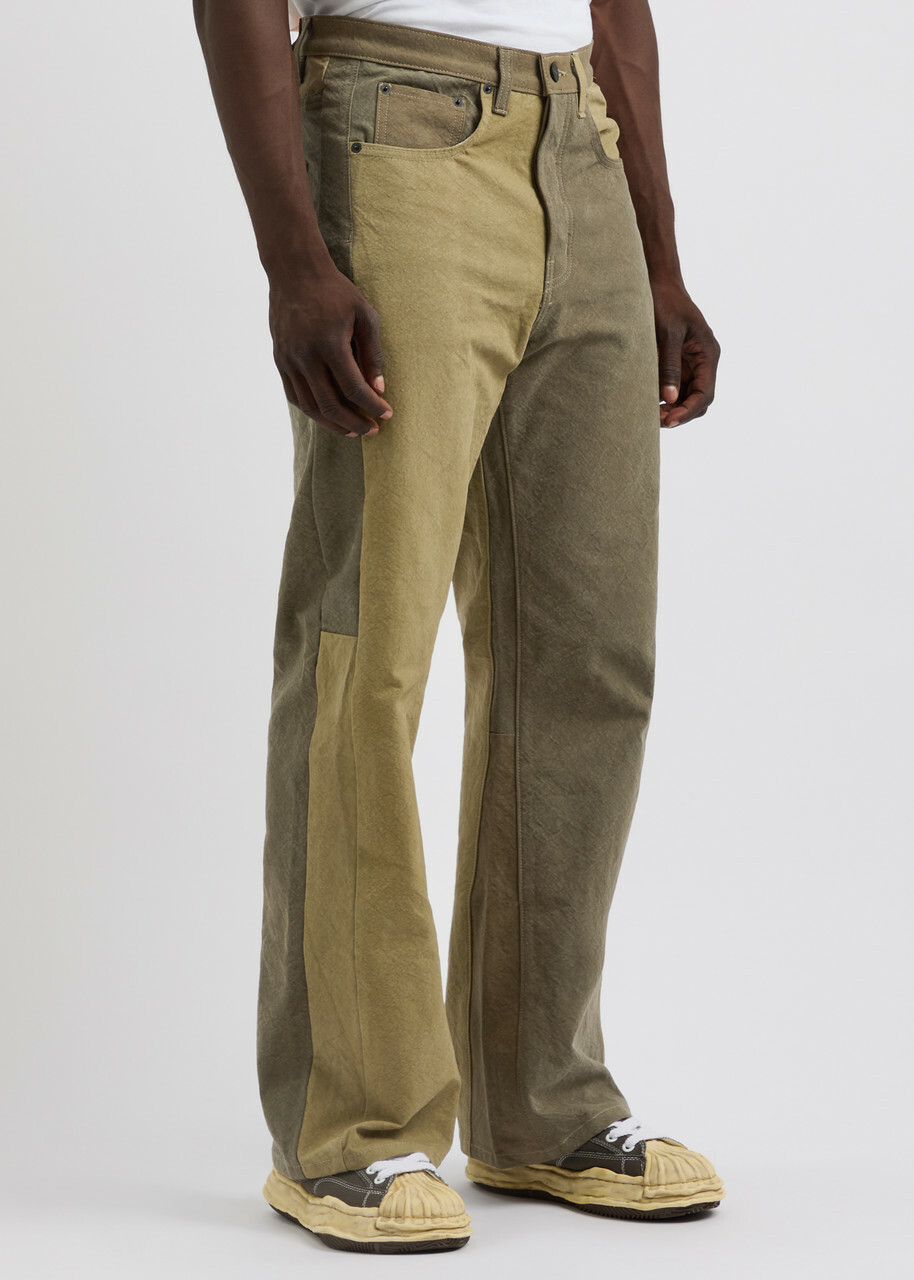 Gallery Dept. Ventura Colour-block Straight-leg Jeans Green