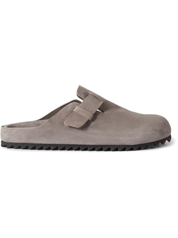 Photo: Officine Creative - Agora Suede Clogs - Gray