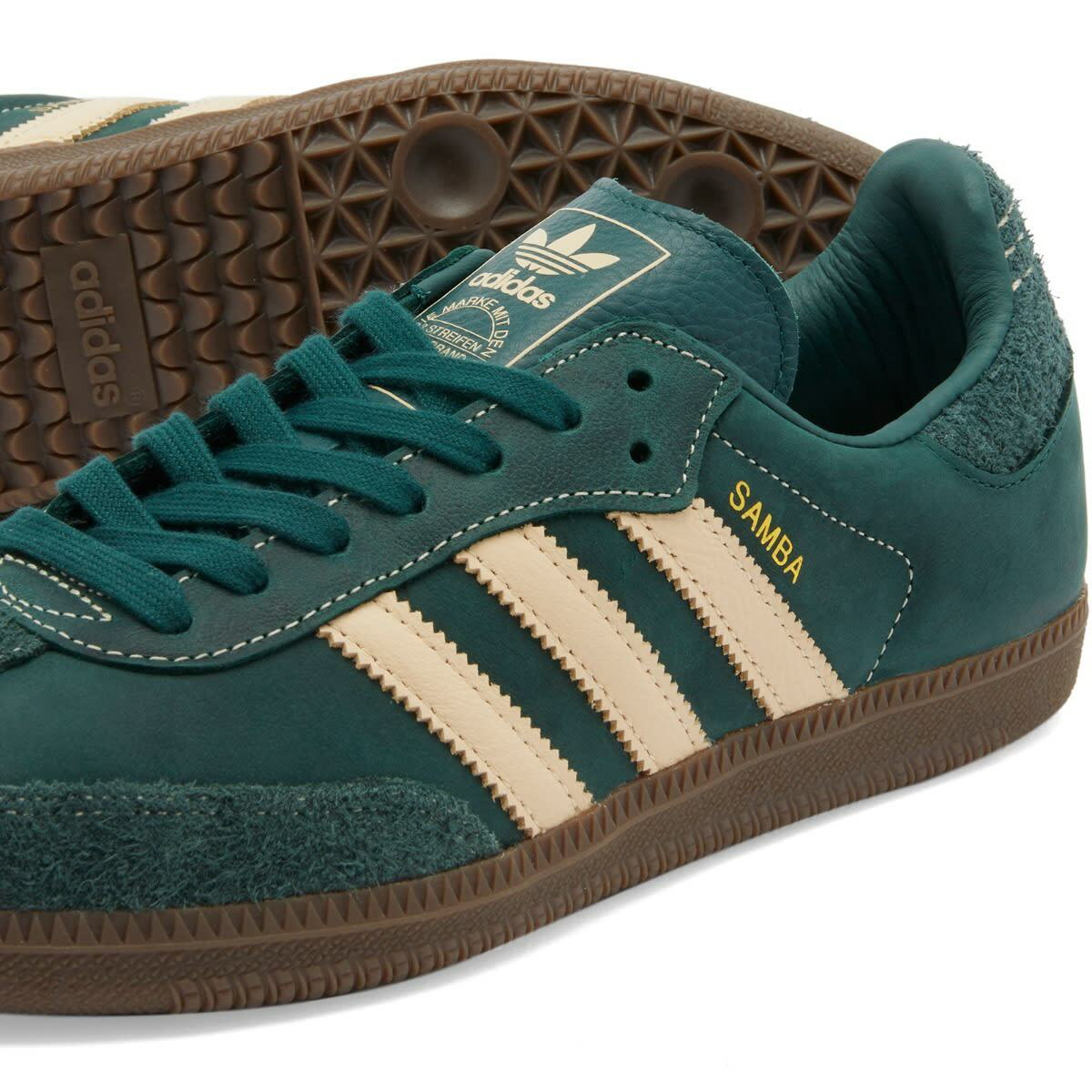 靴 adidas Samba MINERAL GREEN/CRYSTAL SAND Adidas Originals Women's Samba OG (Mineral/Crystal Sand