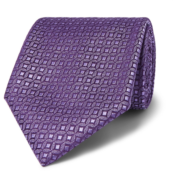 Photo: Charvet - 8.5cm Silk-Jacquard Tie - Purple