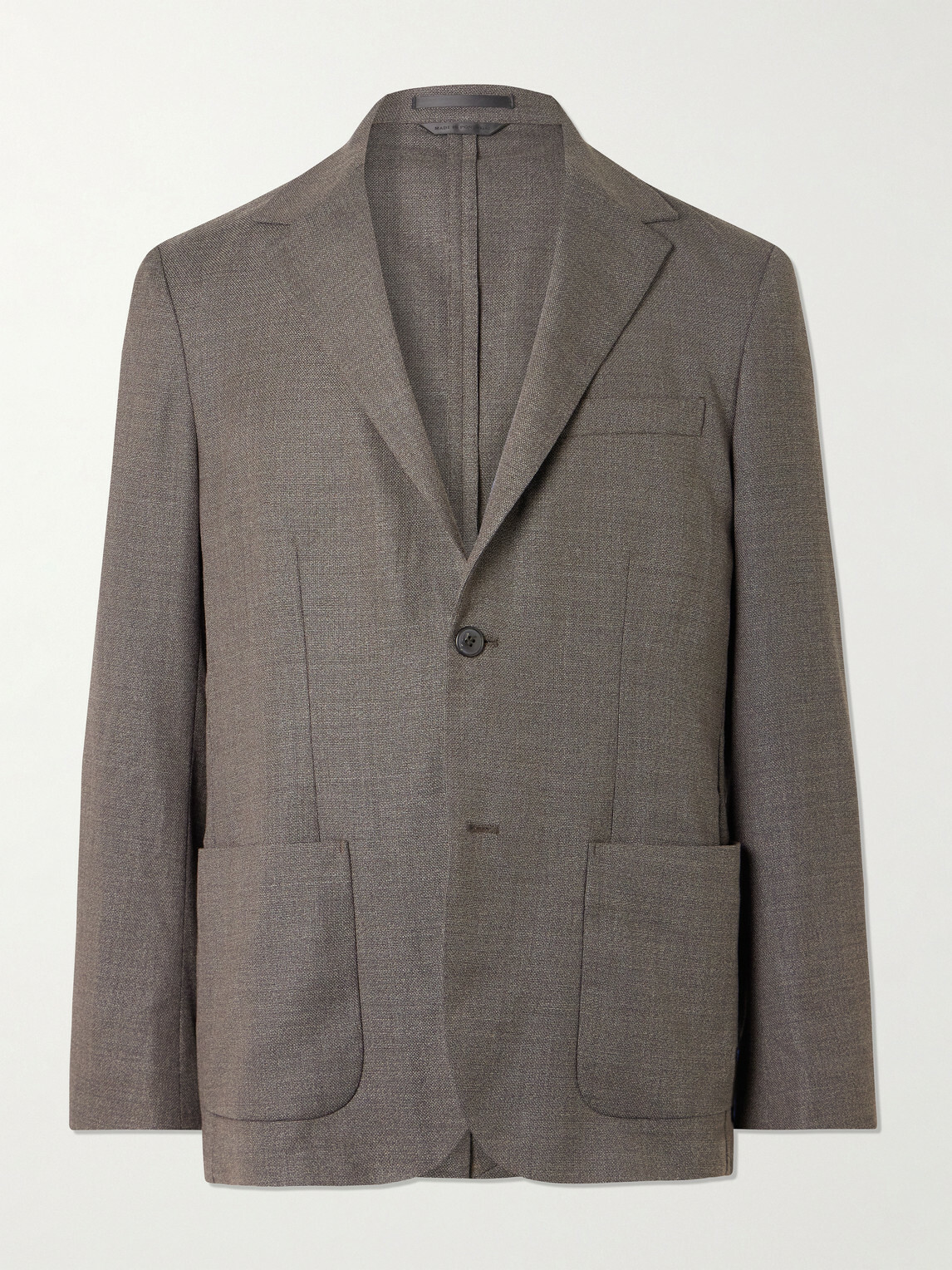 Sunspel - Textured Wool-Blend Suit Jacket - Brown
