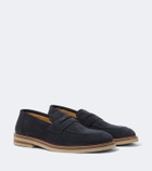 Brunello Cucinelli Suede penny loafers