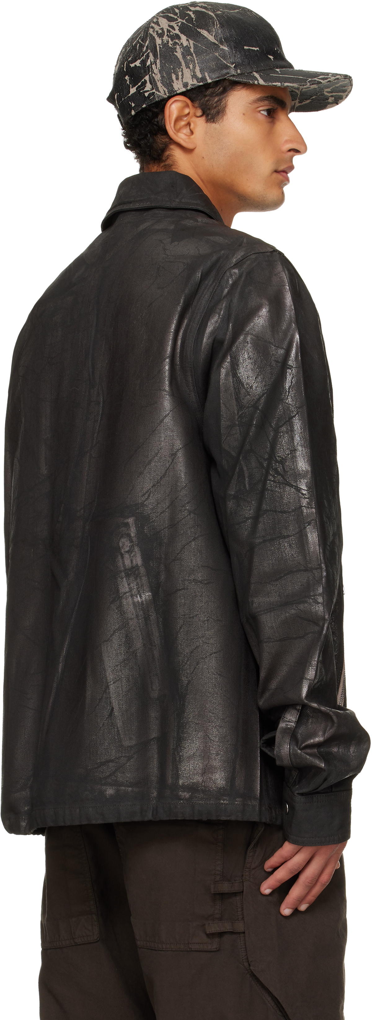 Rick Owens DRKSHDW Black Concealed Zipfront Denim Jacket
