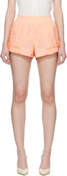 Simone Rocha Orange Frill Track Shorts