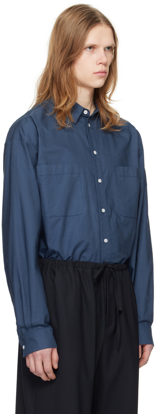 The Row Este シンプル コットン シャツ ブルー The Row Blue Este Shirt The Row