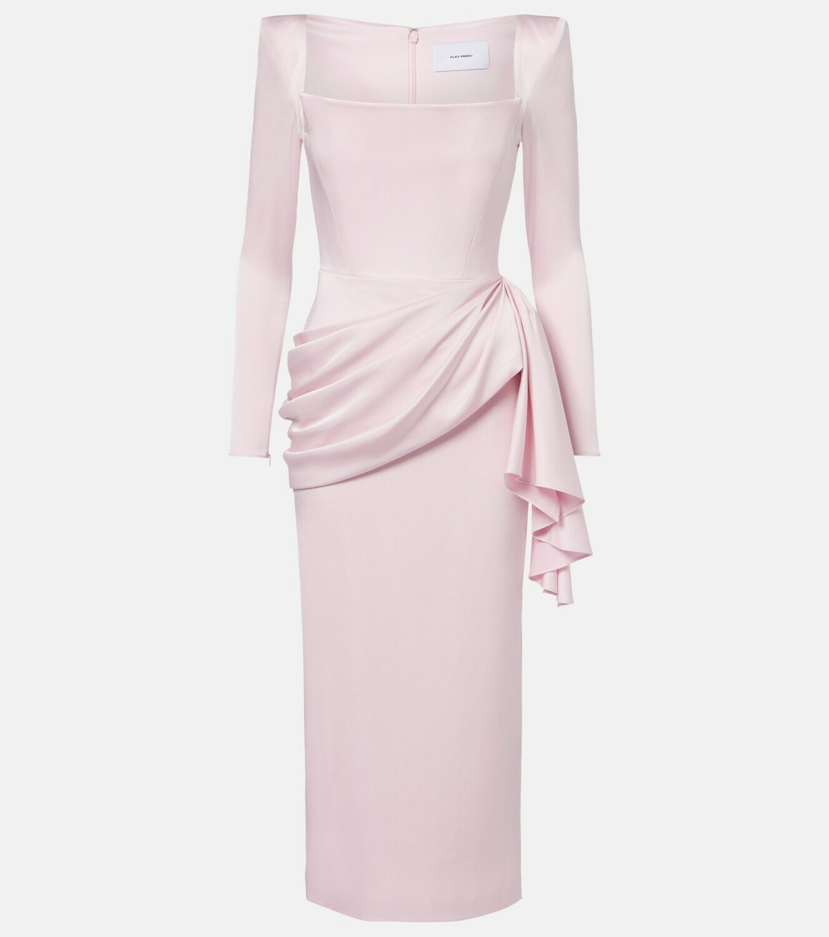 Alex Perry Draped crêpe satin midi dress