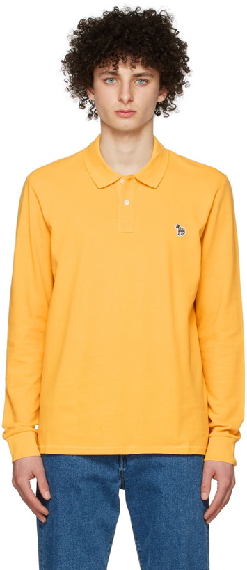 Photo: PS by Paul Smith Yellow Organic Cotton Long Sleeve Polo
