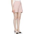 Alexander McQueen Pink Scalloped Knit Shorts