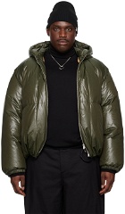 Jil Sander SSENSE Exclusive Green Down Jacket