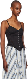 Miaou Black Christina Corset Top