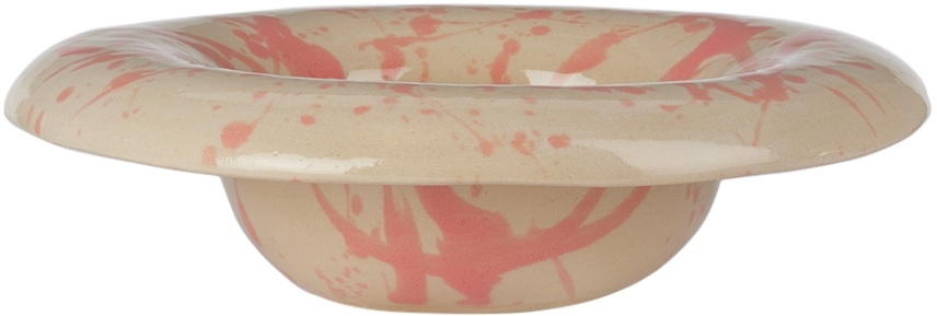 BOMBAC Off-White & Pink Splatter Big Bowl