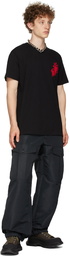 Alexander McQueen Black Painted Heart T-Shirt