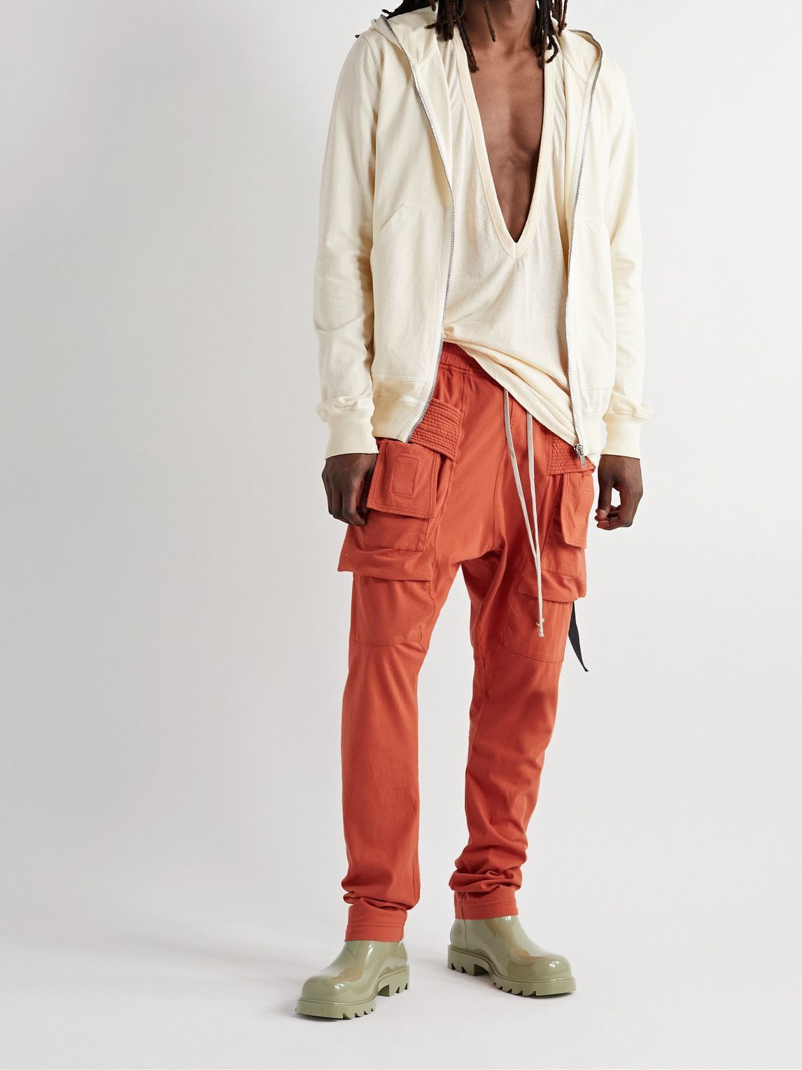 Rick Owens - Creatch Slim-Fit Tapered Organic Cotton-Jersey ...