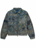 KAPITAL - Boro Distressed Patchwork Denim Jacket - Blue