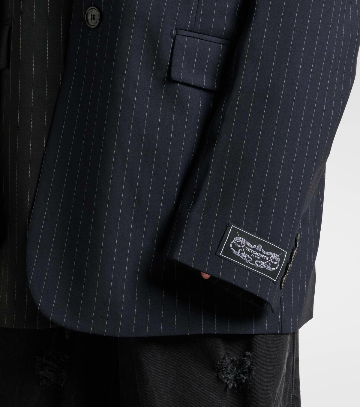 Vetements Pinstripe wool blazer