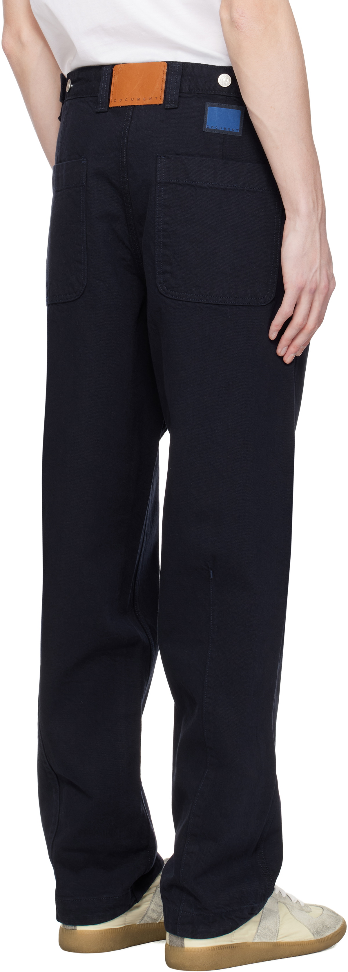 DOCUMENT Navy Non Fade Denim Painter Jeans