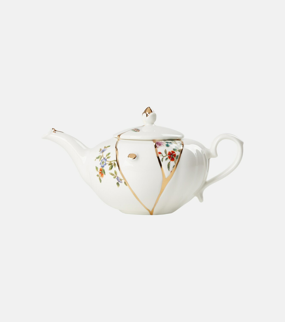 Seletti Kintsugi gold-plated porcelain teapot by Marcantonio Raimondi Malerba