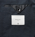 Boglioli - Slim-Fit Unstructured Striped Cotton-Seersucker Suit Jacket - Blue