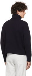 Sporty & Rich Navy 'SRC' Turtleneck