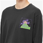 Good Morning Tapes Men's Long Sleeve Mountain T-Shirt in Charcoal