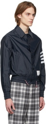 Thom Browne Navy 4-Bar Swim Tech Jacket